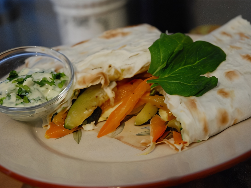Vegetable Shawarma with Garlic Sauce