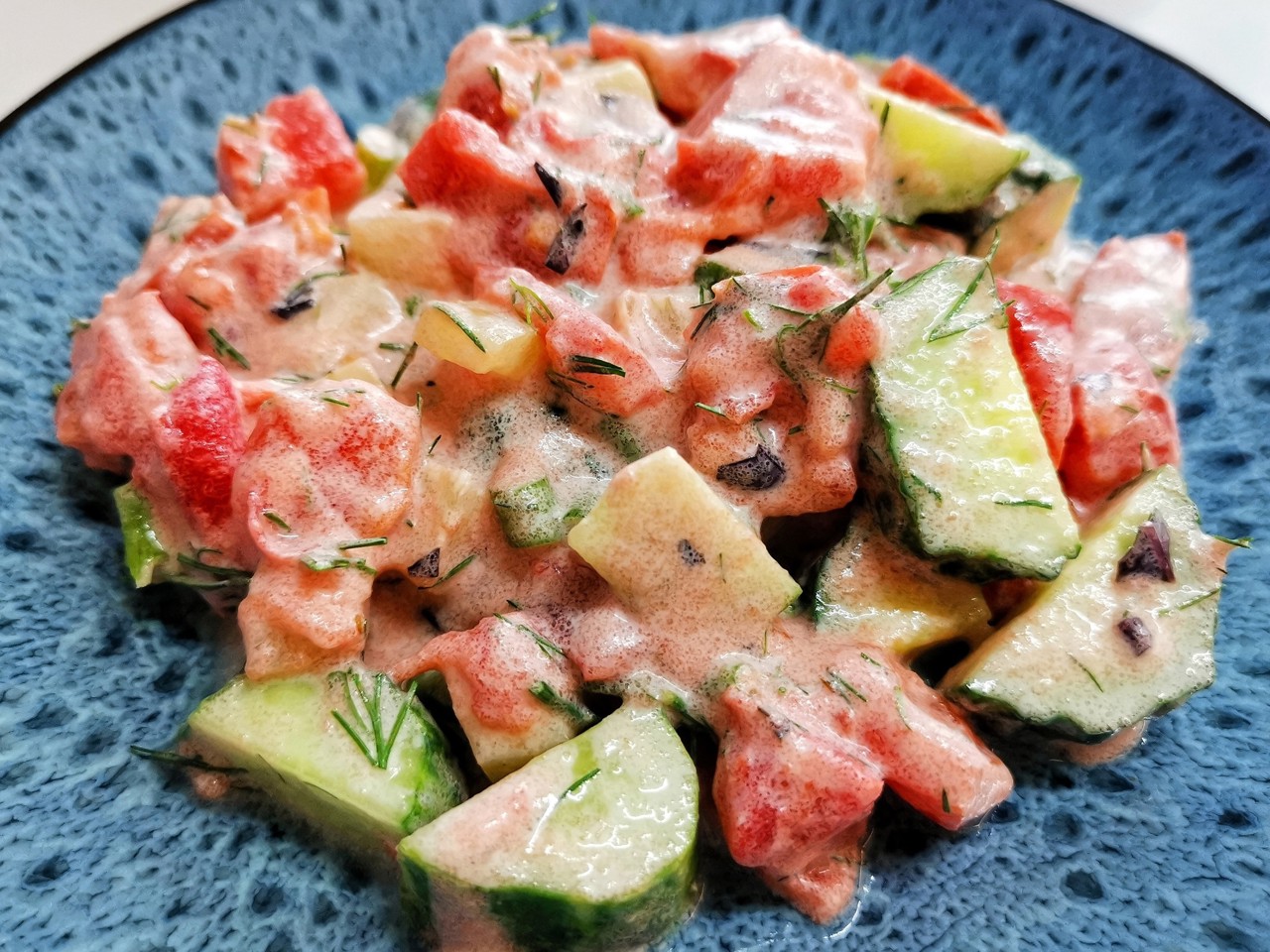 Vegetable Salad with Sour Cream