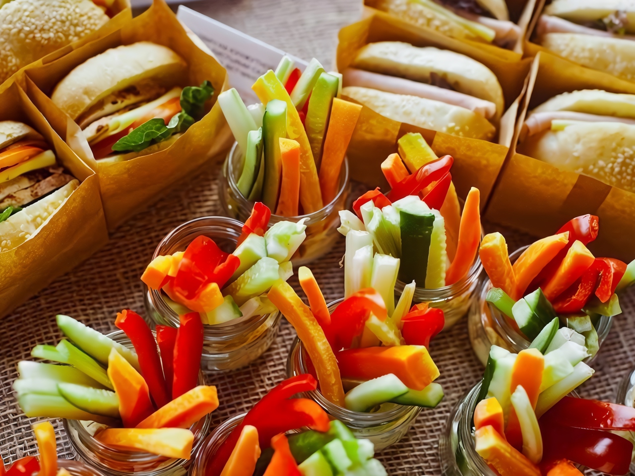 Vegetable Sticks with Hummus