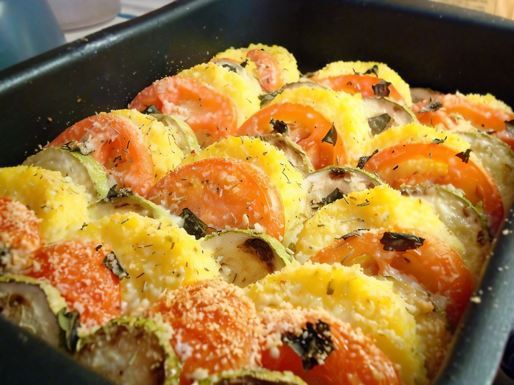 Vegetables Baked with Polenta