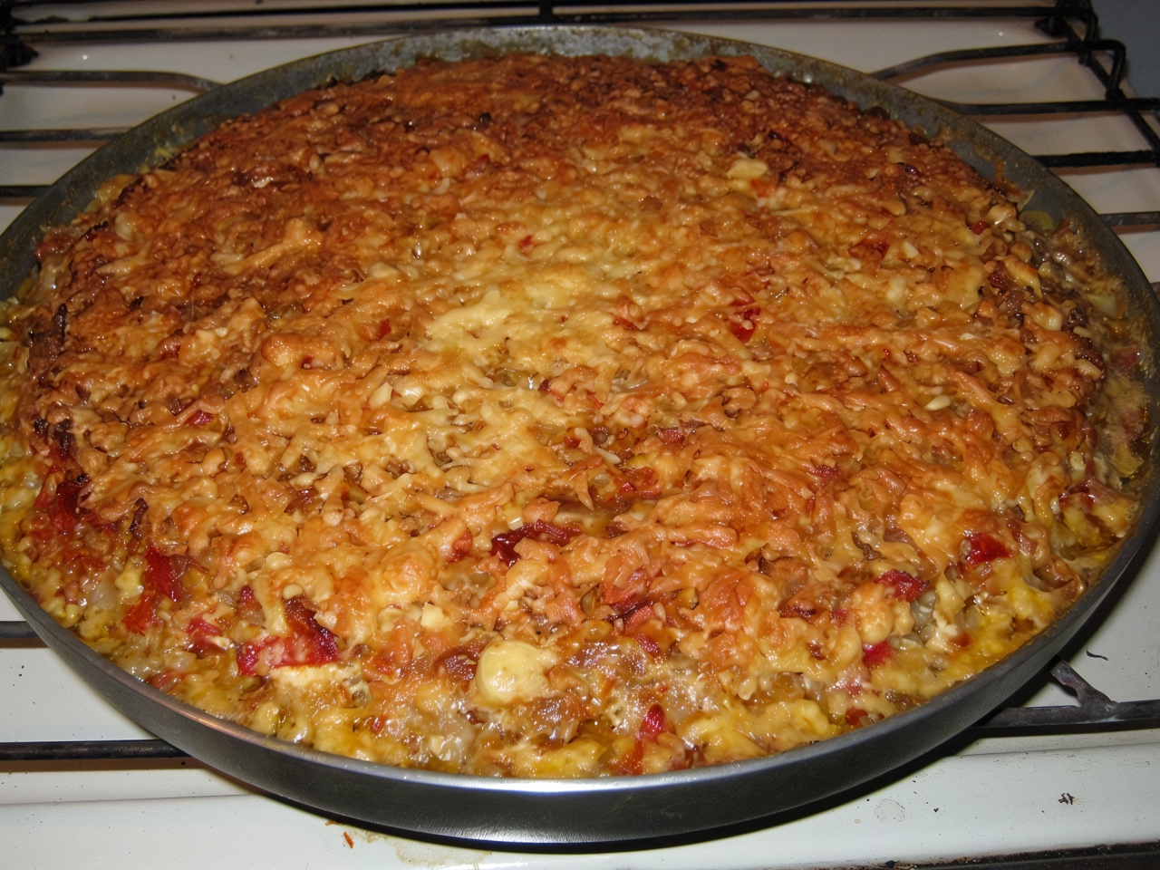 Vegetable Medley with Meat, Rice, and Cheese