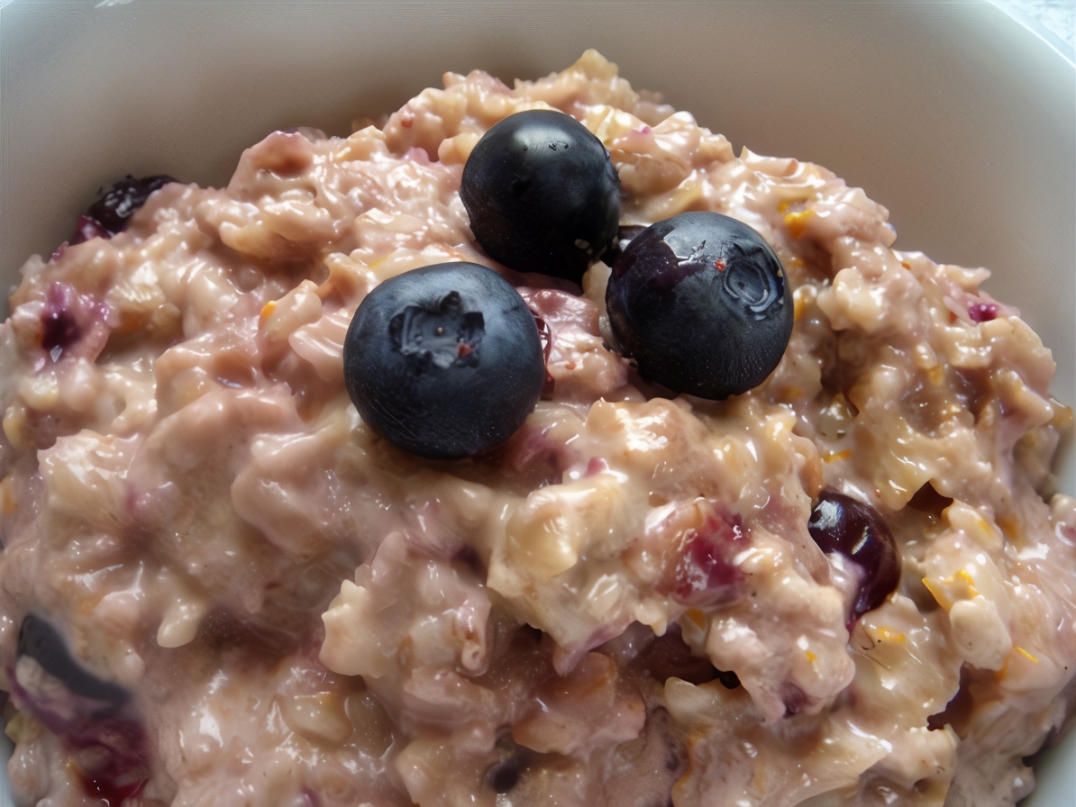 Oatmeal with Blueberries and Orange Zest