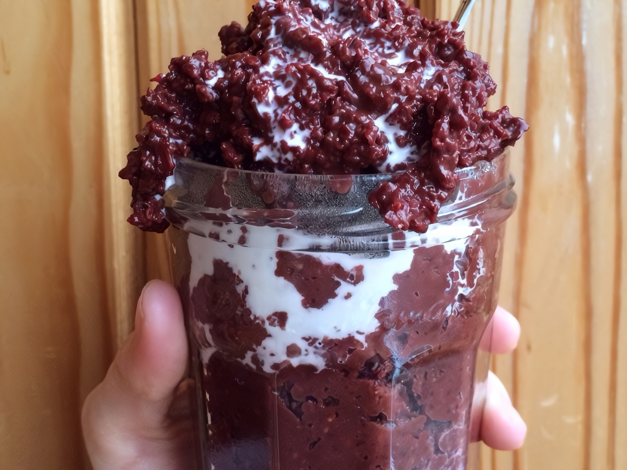 Oatmeal with Beetroot and Chocolate