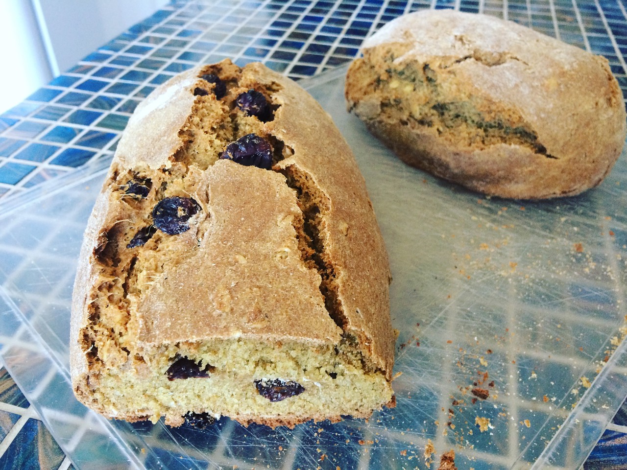 Oat-Wheat No-Yeast Bread with Nuts