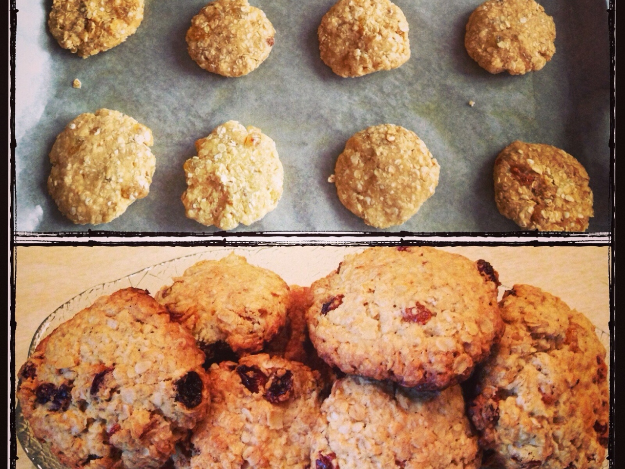 Oatmeal Cookies with Raisins and Cinnamon