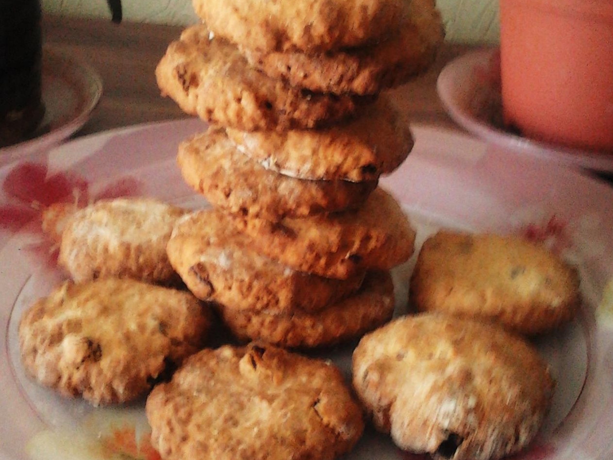 Oatmeal Cookies with Nuts and Candied Fruits