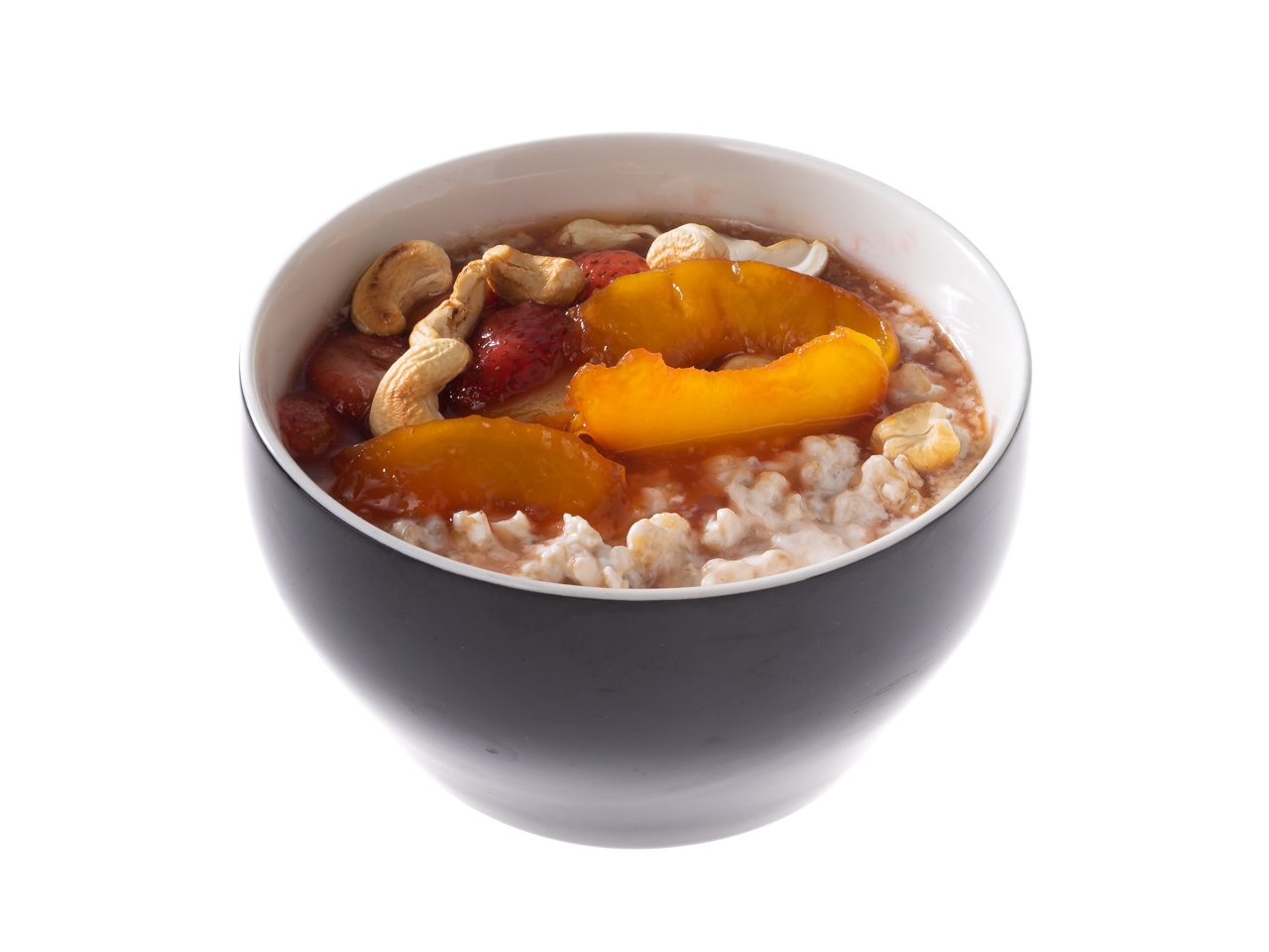 Steamed Oatmeal with Caramelized Fruits