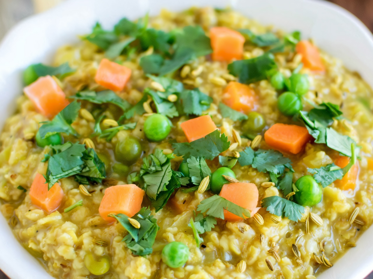 Indian-Style Vegetable Oatmeal