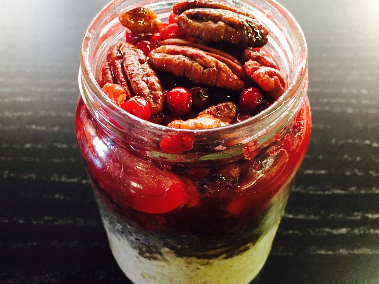 Oatmeal Breakfast with Cranberries and Pecans