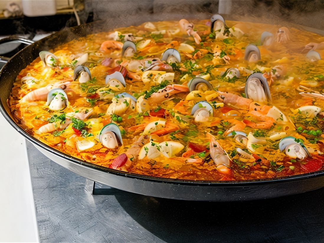 Seafood and Chorizo Paella