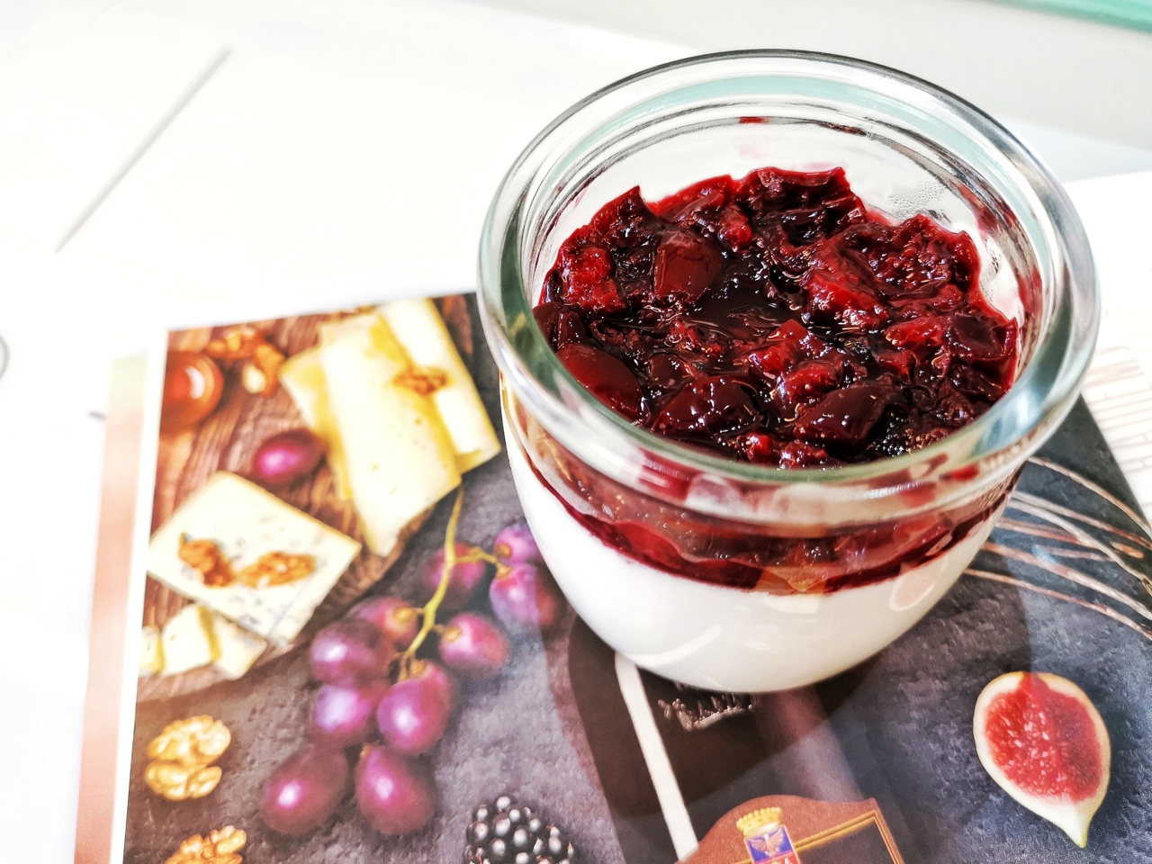Panna Cotta with Cherries