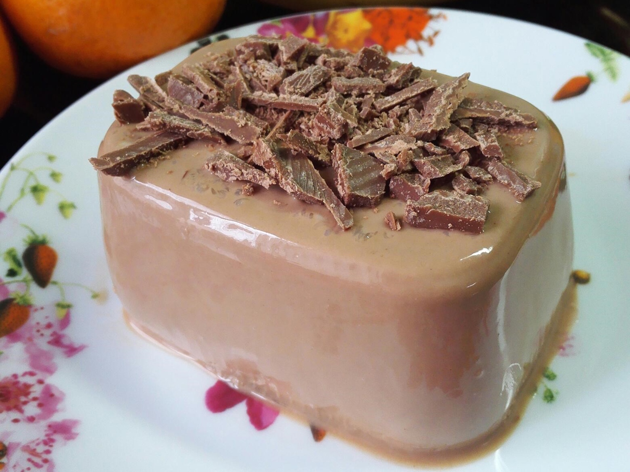 Panna Cotta with Dark Chocolate