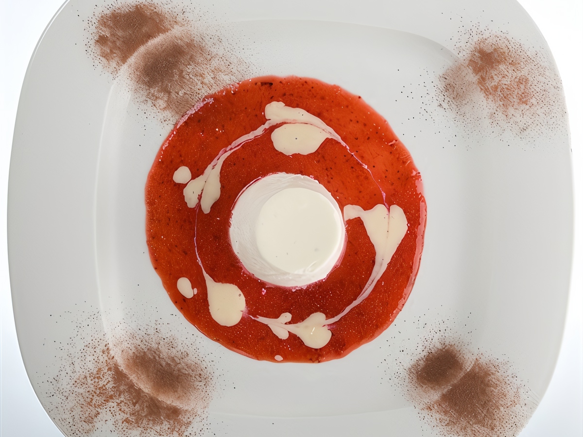 Panna Cotta with Buttermilk, Strawberries, and Black Pepper