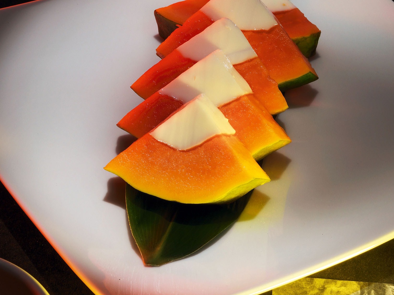 Papaya with Milk Jelly