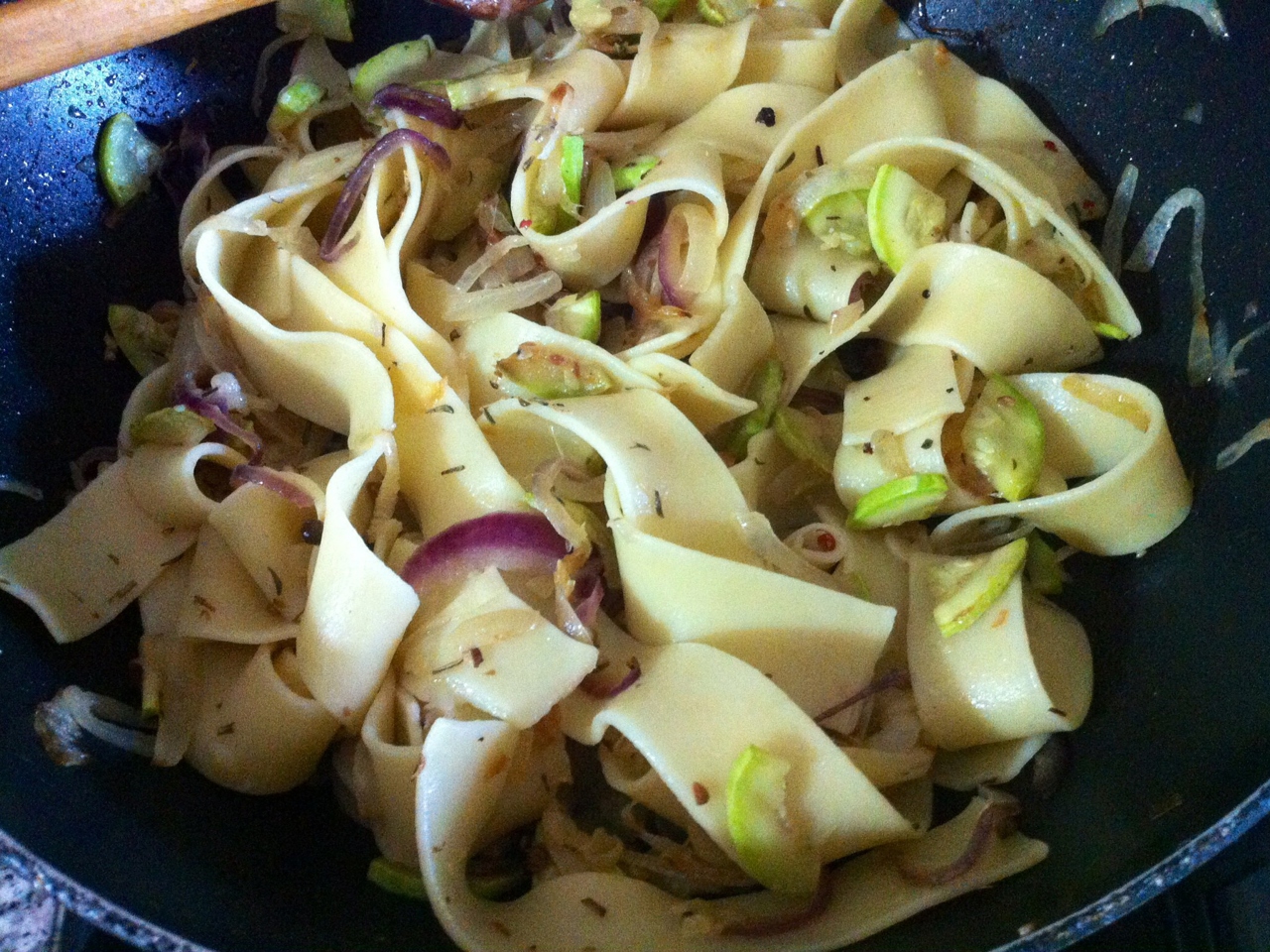Pappardelle with Caramelized Onions and Parmesan