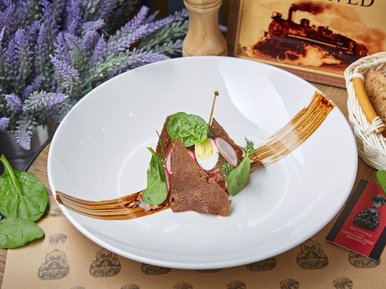 Parisian Beef Tartare with Truffle Aioli and Rye Bread Croutons
