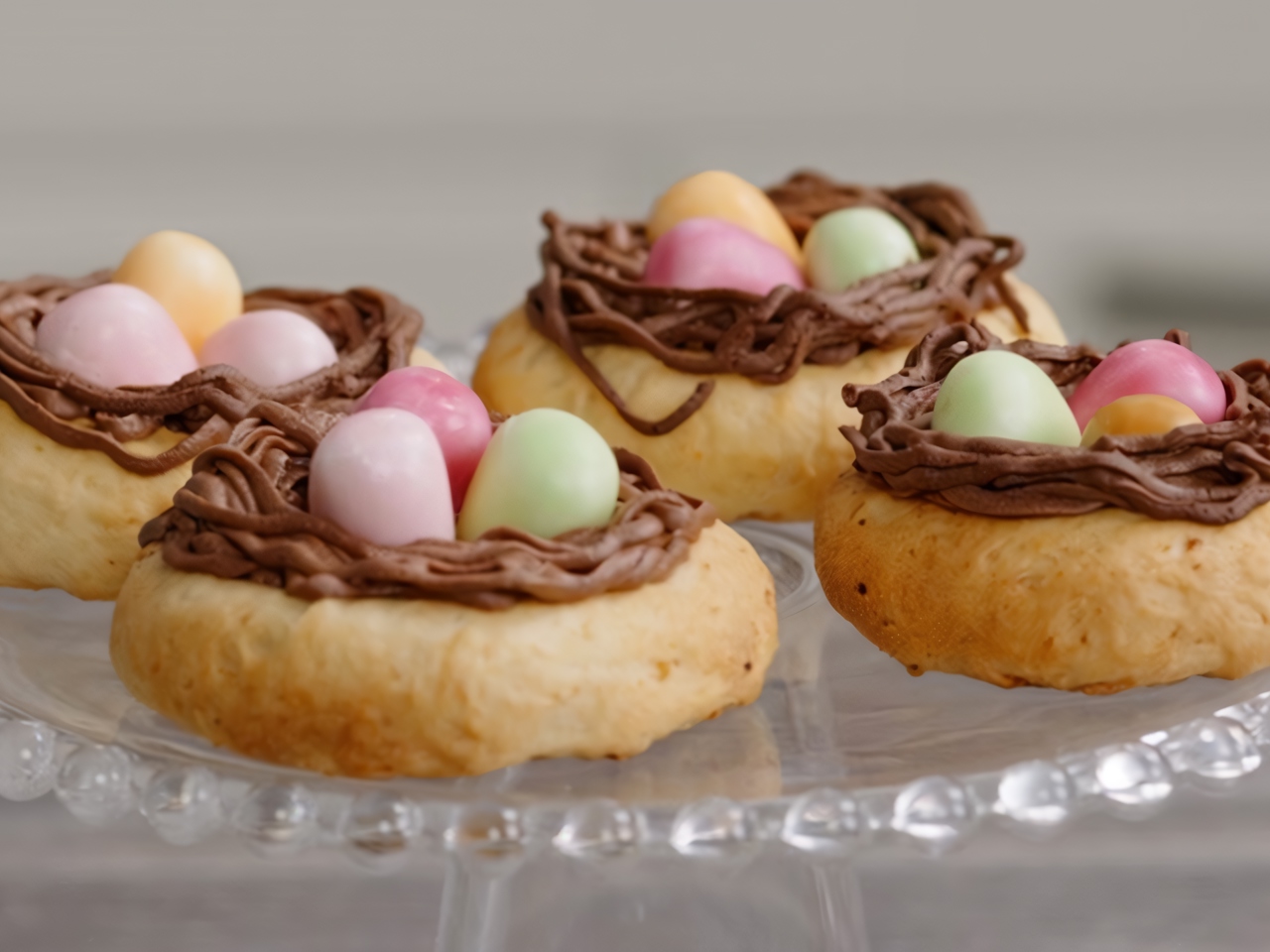 Easter Cottage Cheese Cookies "Nests"