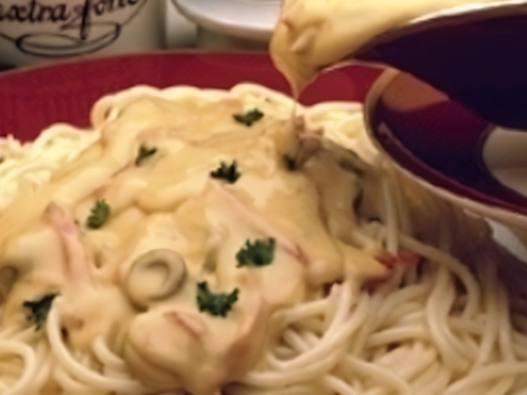 Fettuccine Pasta in Creamy Tomato Sauce