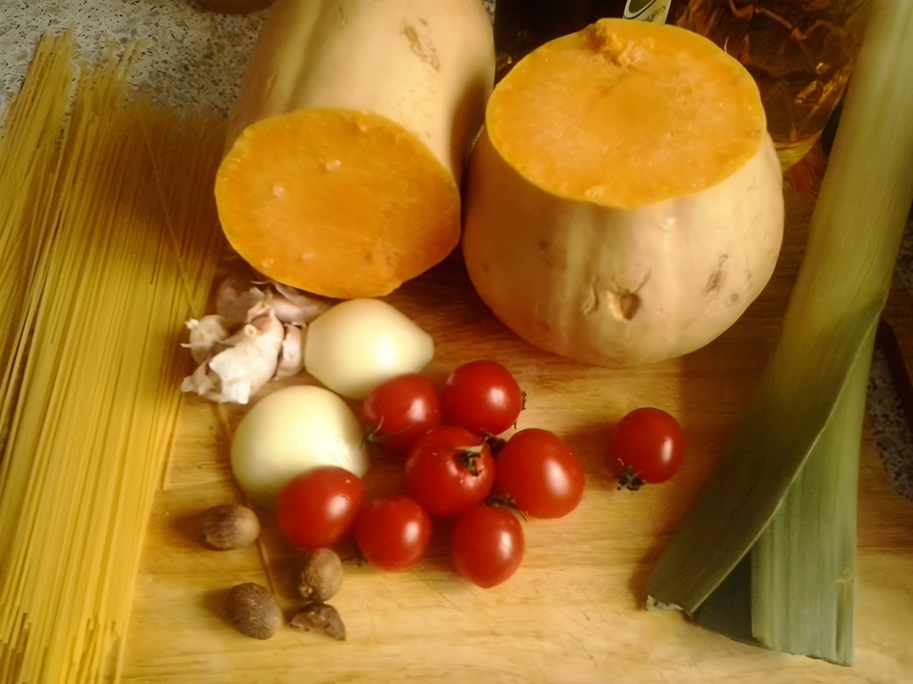 Capellini Pasta with Pumpkin and Cherry Tomatoes