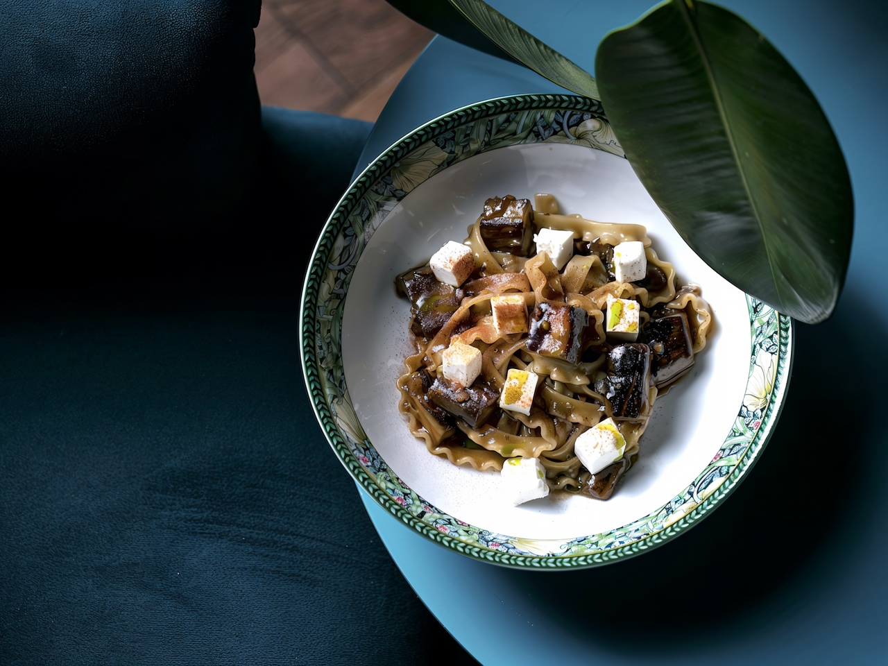 Pasta with Eggplants and Feta