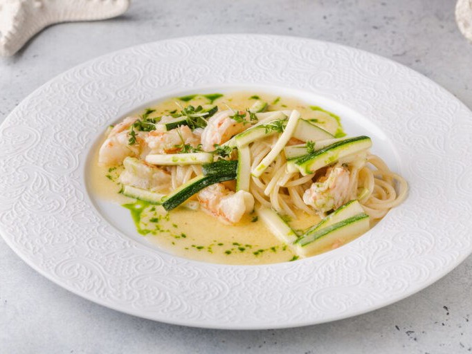 Pasta with Zucchini and Shrimp
