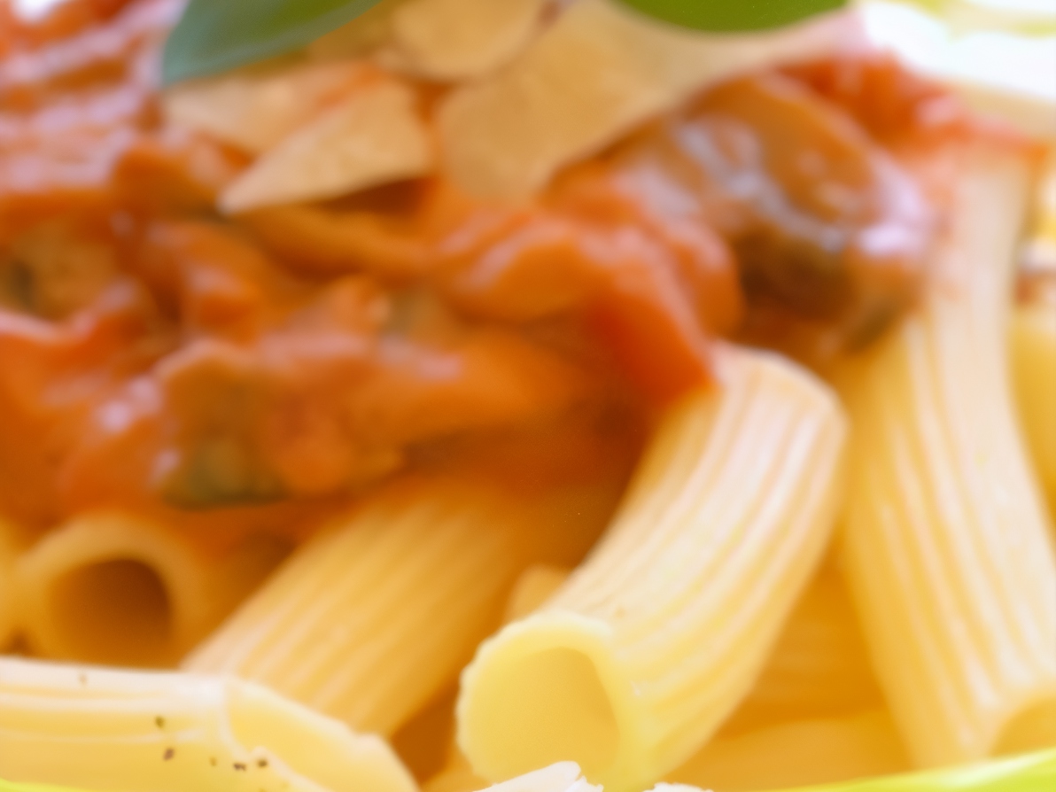 Pasta with Pumpkin, Mushrooms, Gorgonzola, and Sage Chips