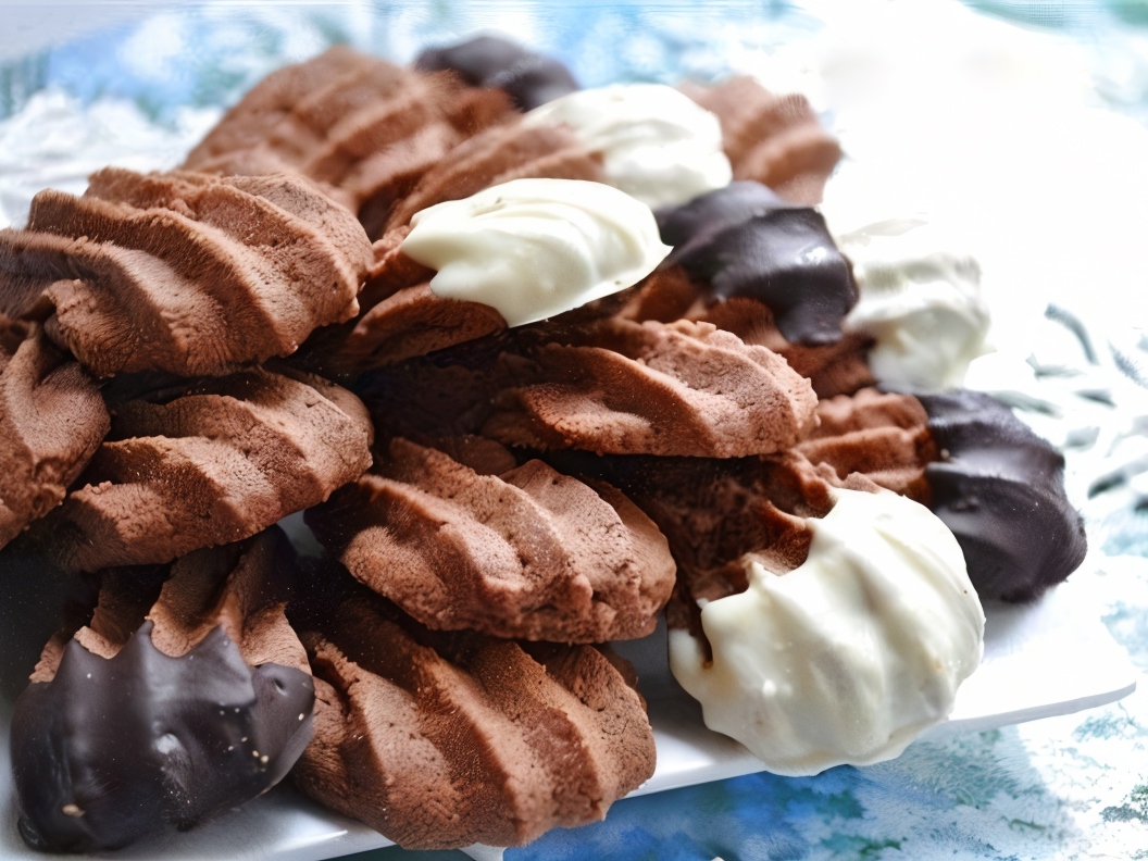Cat Paw Cookies with Chocolate