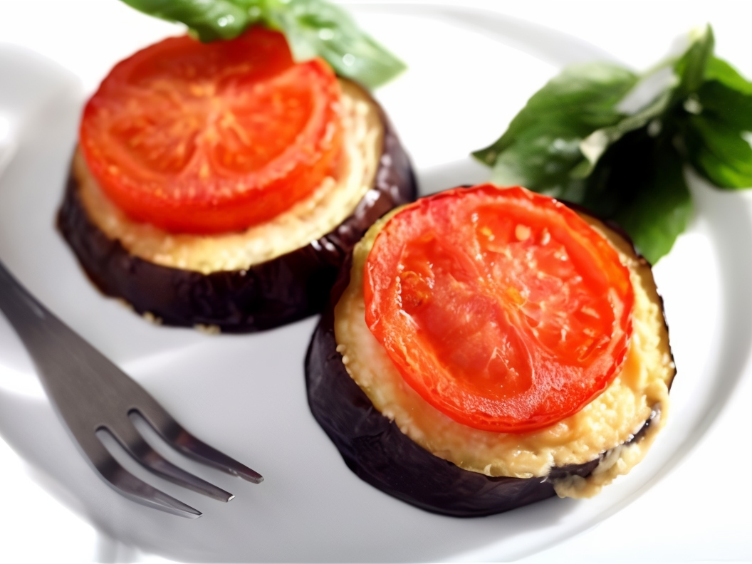 Baked Eggplants with Tomatoes and Cheese