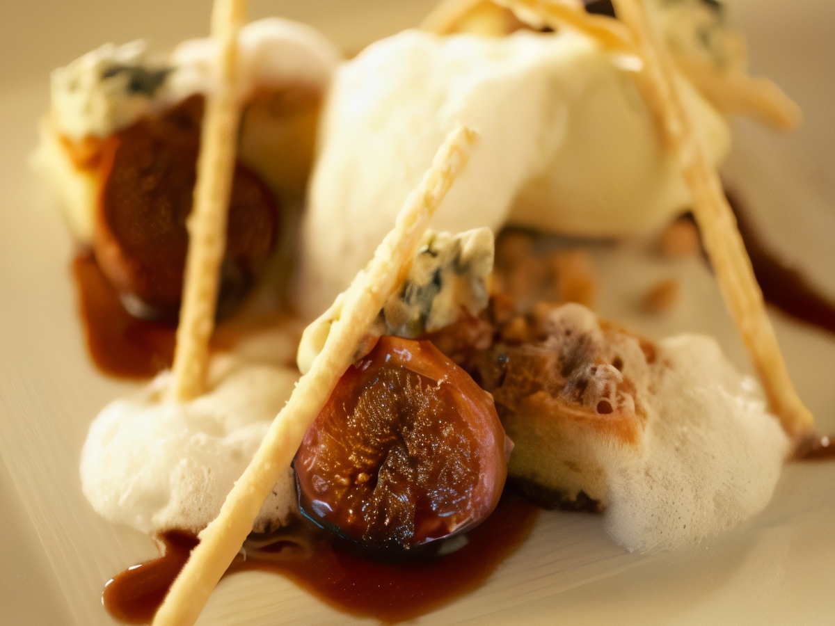 Baked Figs with Red Wine, Nuts, and Mascarpone