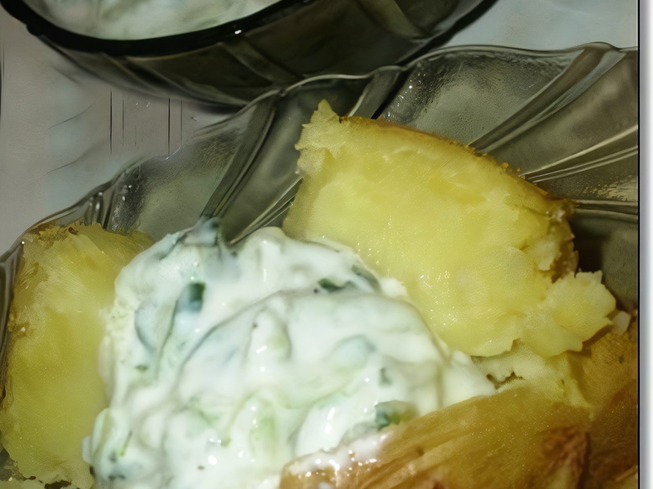Baked Potatoes with Cheese Balls