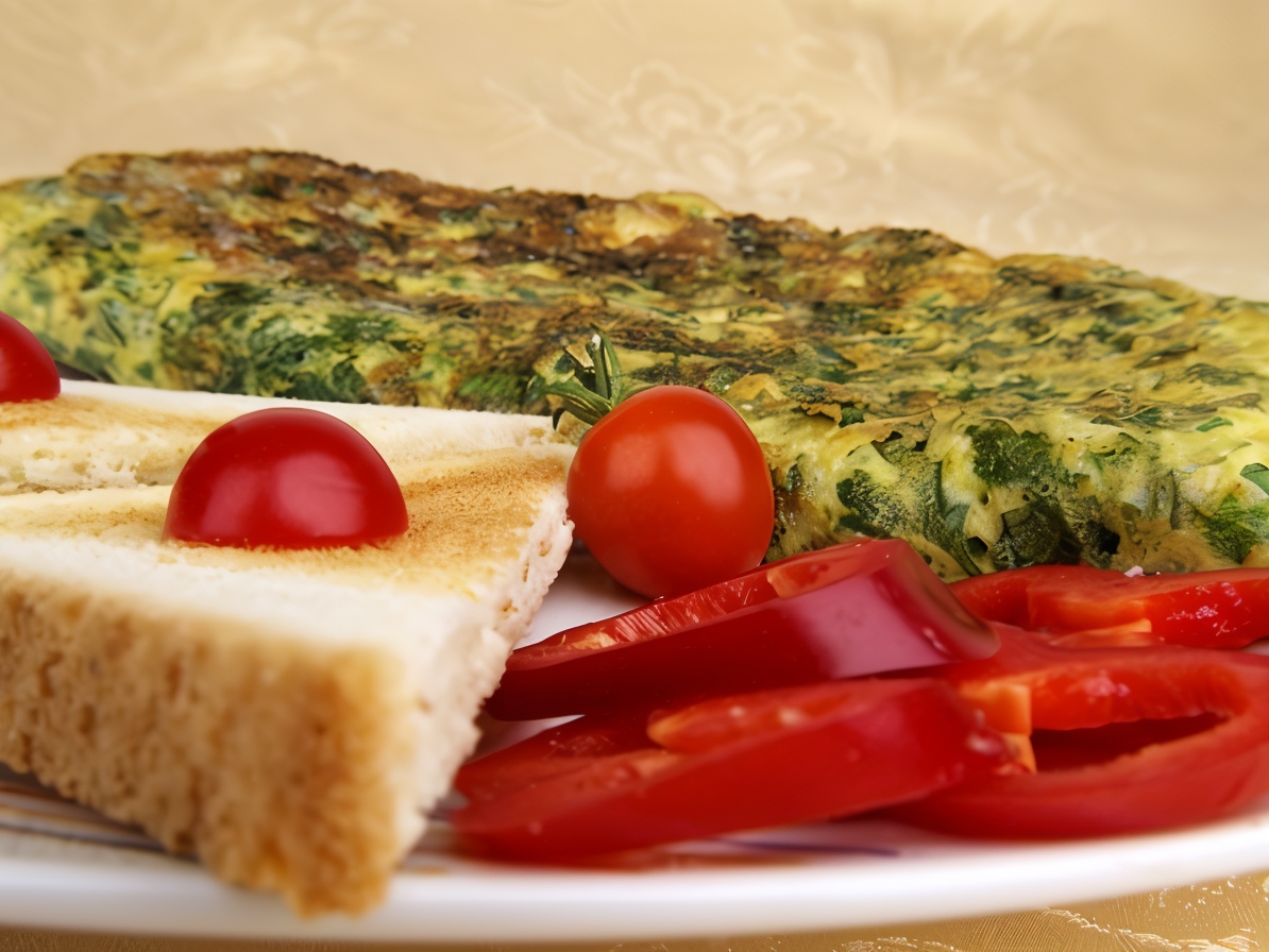 Baked Omelette with Gruyère and Chives