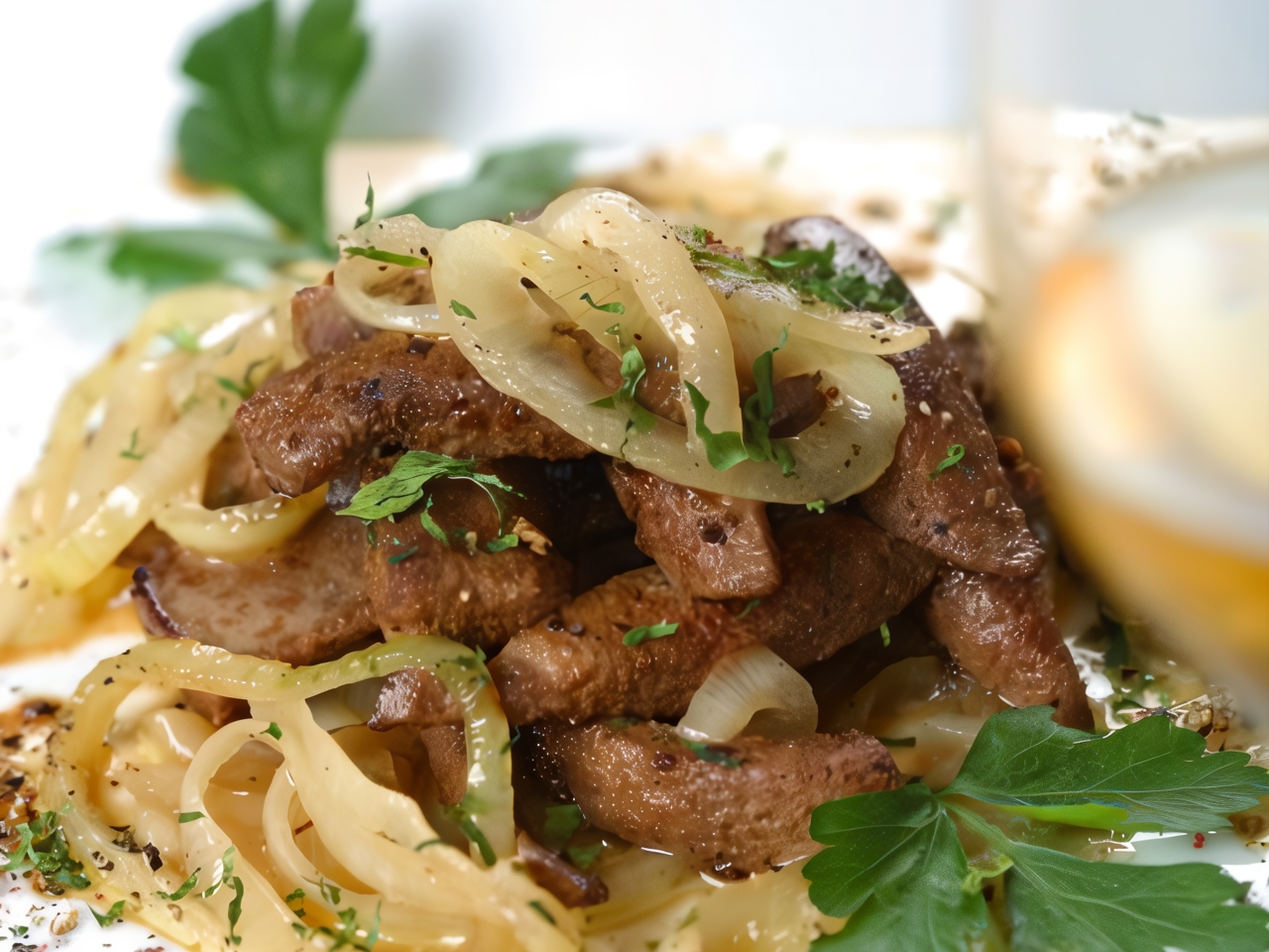 Roasted Beef Tenderloin with Caramelized Onions and Horseradish Cream