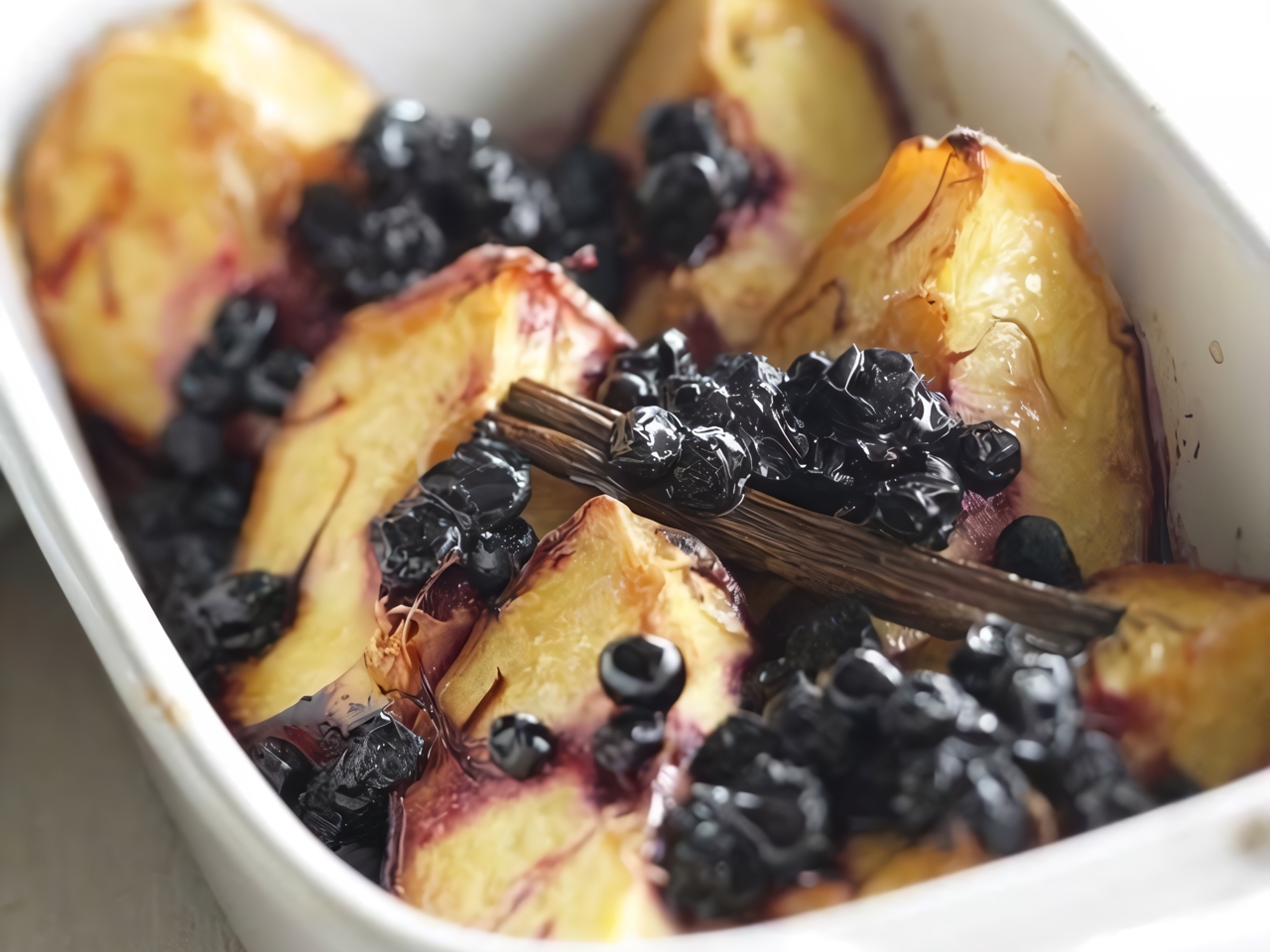 Baked Peaches with Berries
