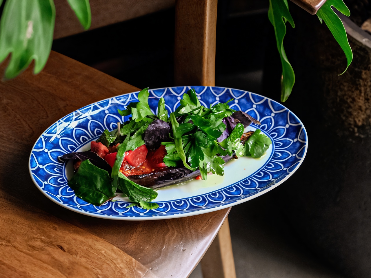 Baked Eggplant with Tahini and Tomatoes