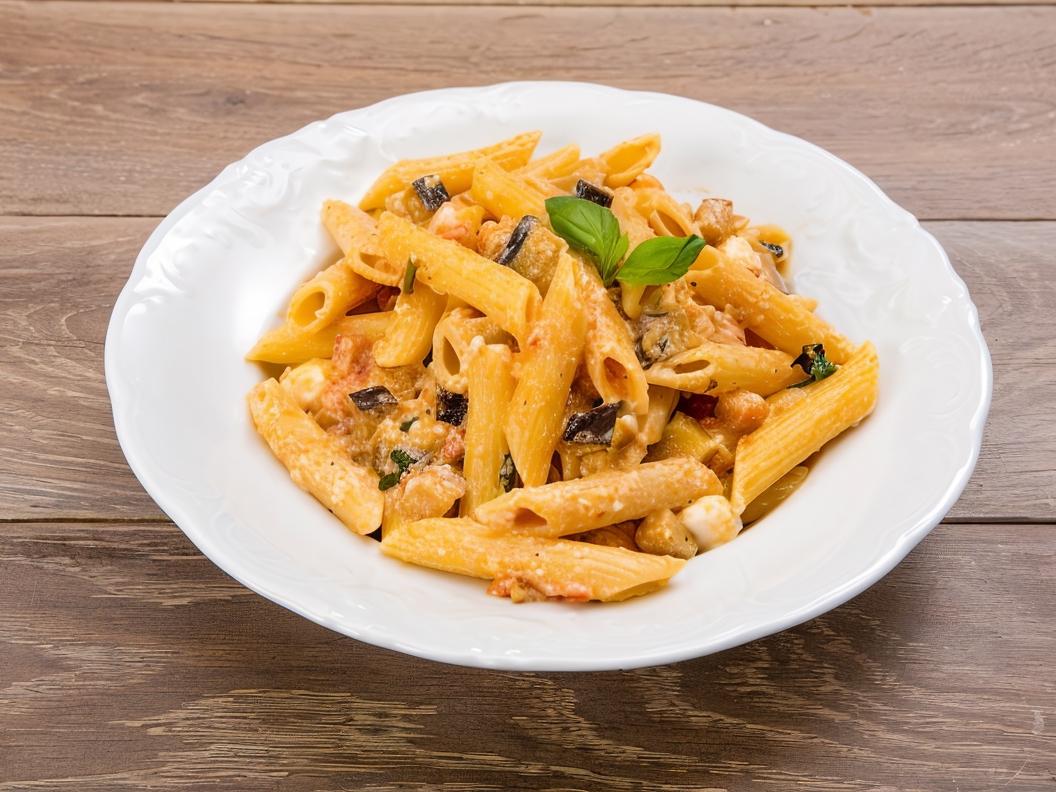 Penne with Eggplants and Feta