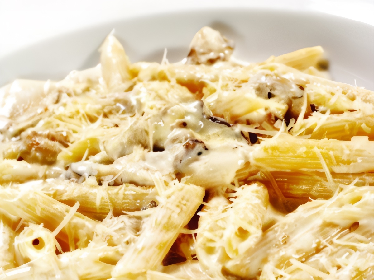 Penne with Mustard-Mushroom Sauce