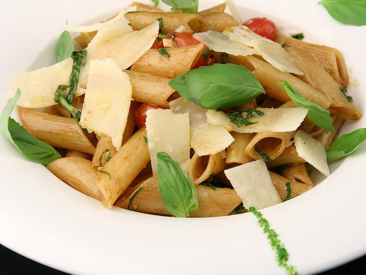Penne with Cherry Tomatoes, Parmesan, and Balsamic Sauce