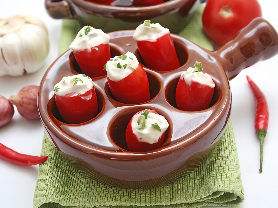 Bell Peppers with Feta Cheese
