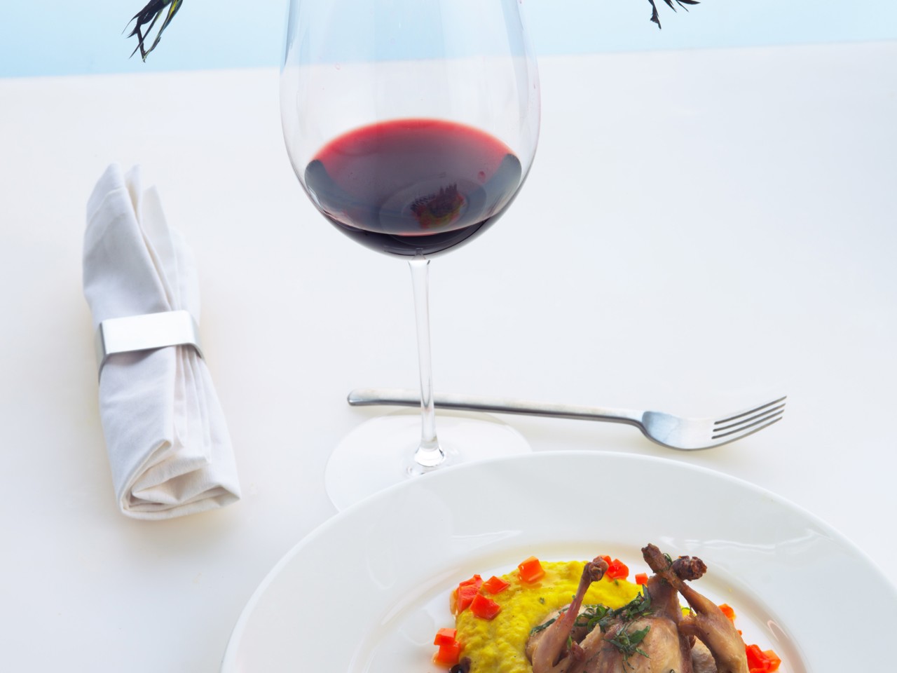 Quail Confit with Mashed Potatoes and Glazed Carrots