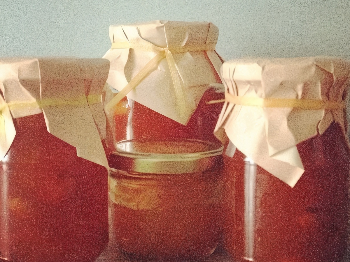 Peach Jam with Almonds and Lemon