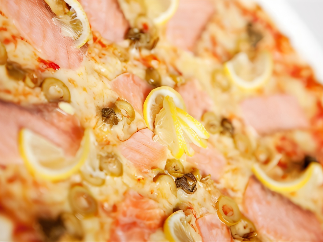 Pizza with Smoked Salmon and Dill Cream