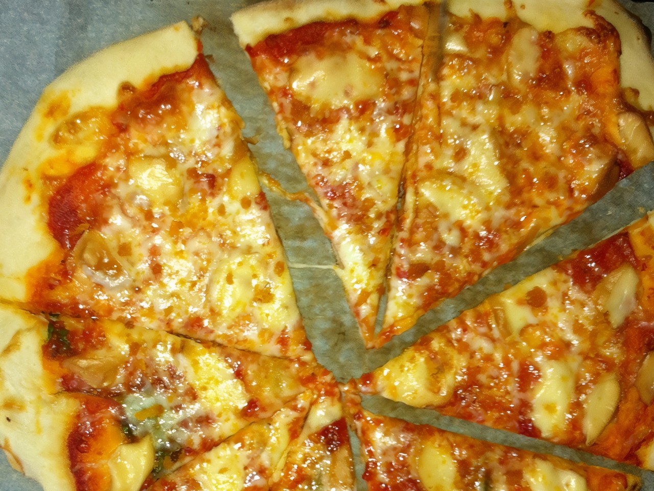 Pizza with Smoked Cheese and Bottarga