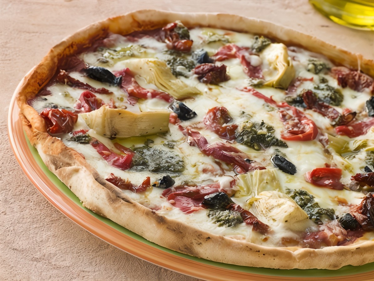 Pizza with Roasted Vegetables