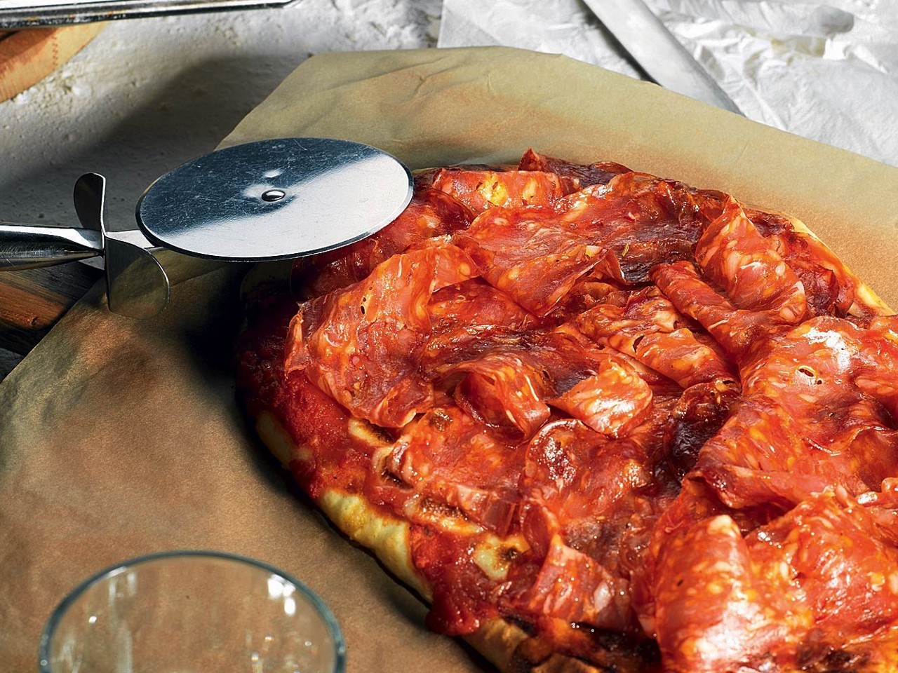 Spicy Salami Pizza
