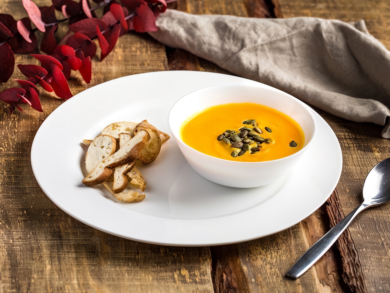 Spicy Pumpkin Puree Soup