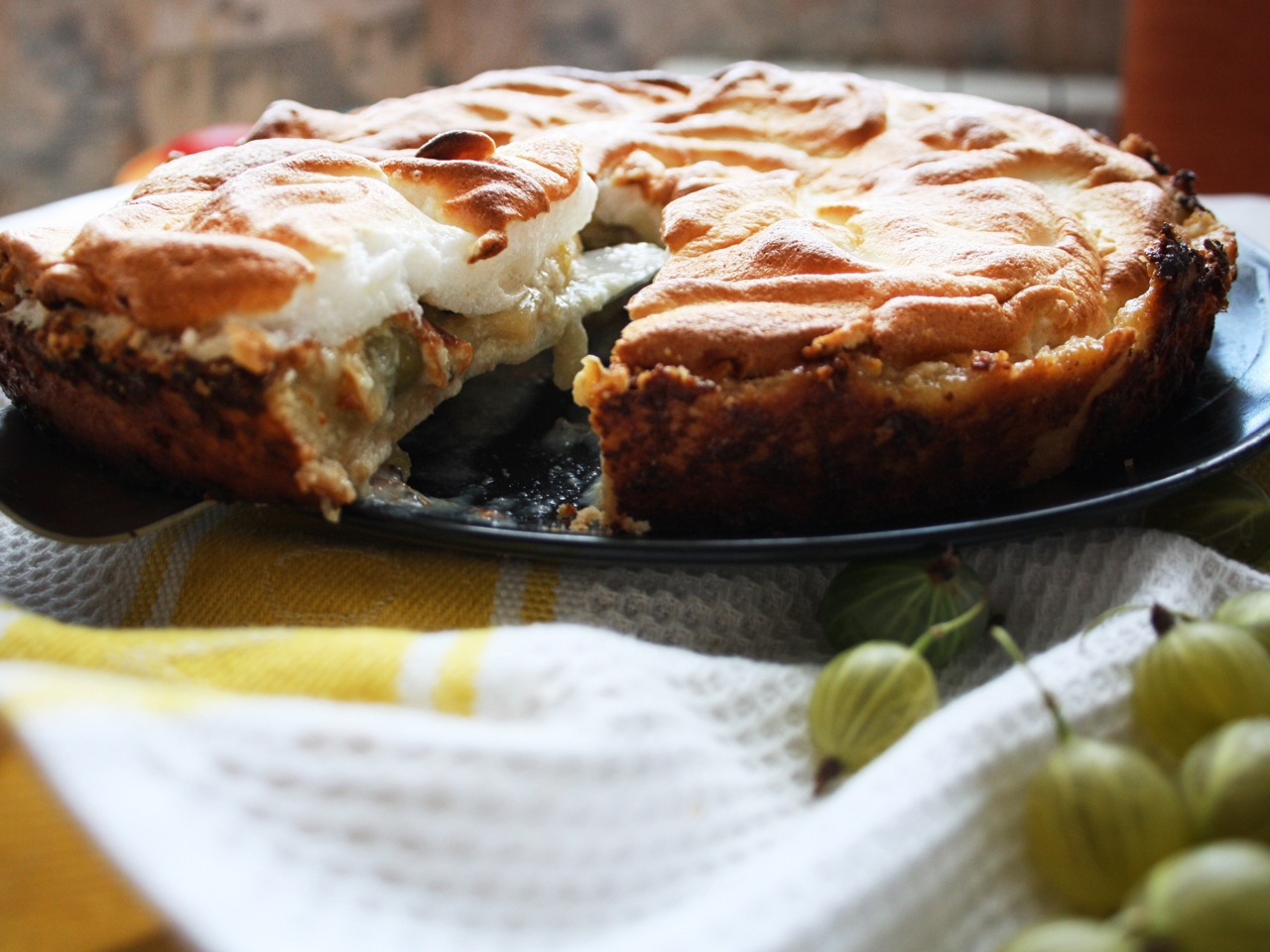 Gooseberry Pie with Light Soufflé