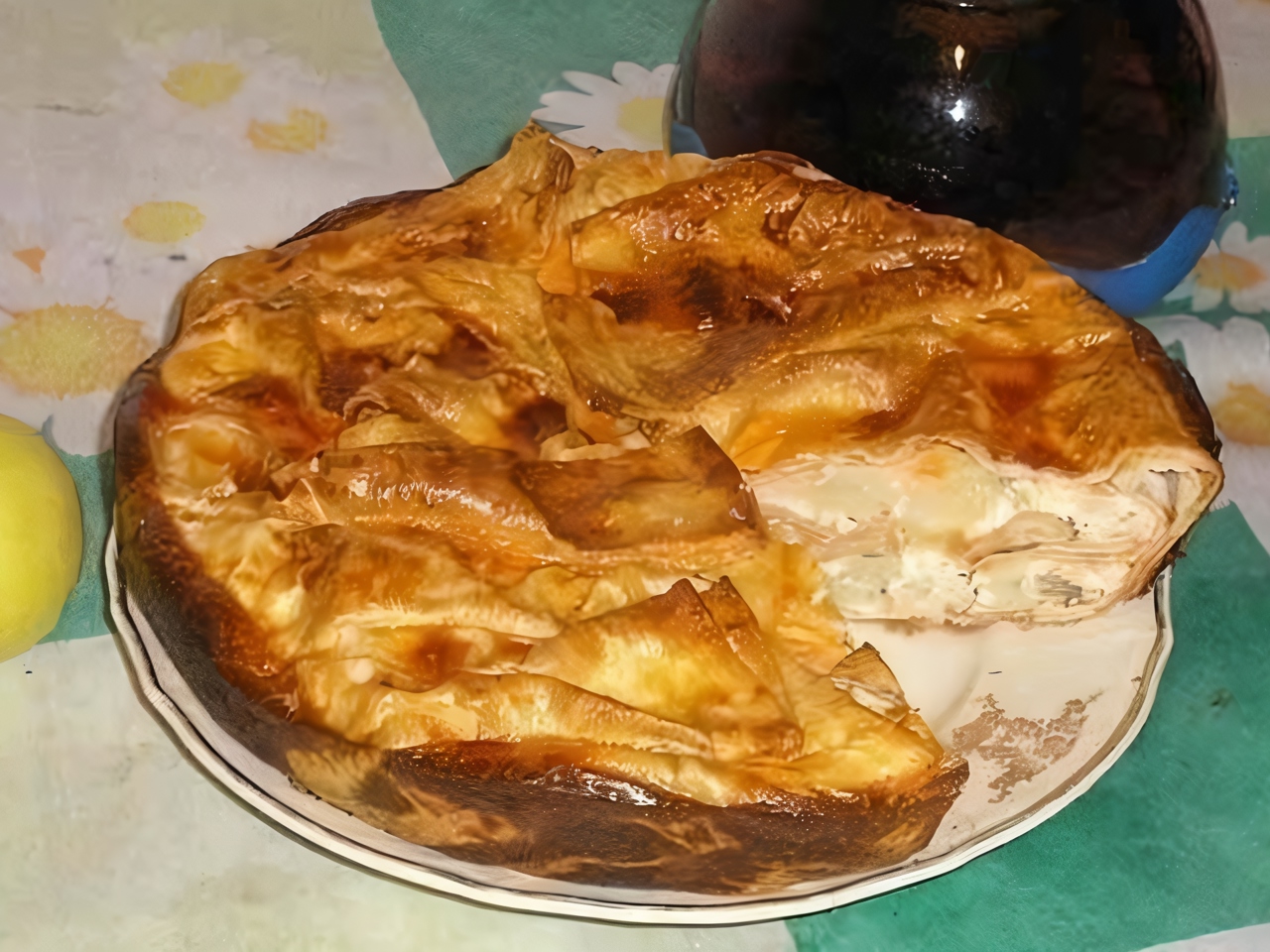 Lavash Pie with Suluguni, Dill, and Potatoes