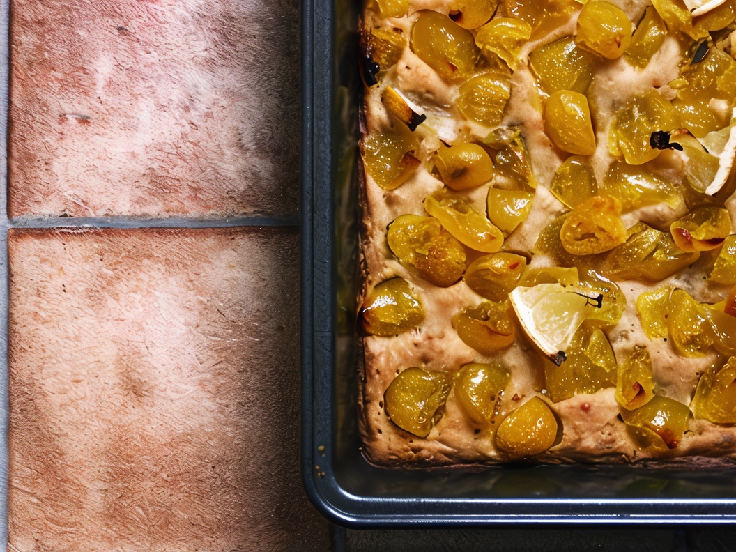 Kefir Pie with Yellow Kumquat