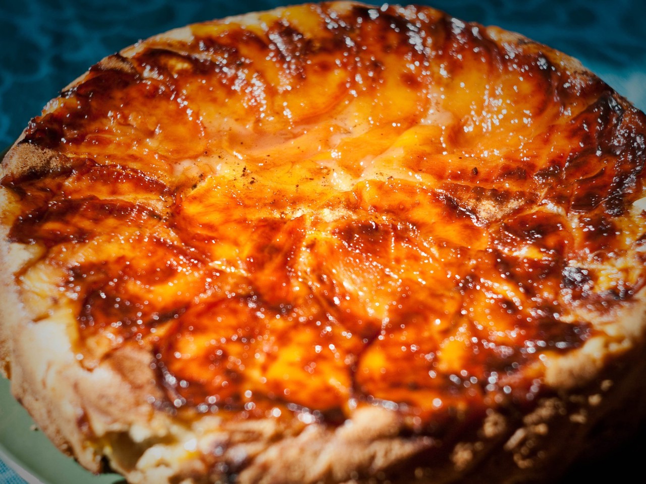 Upside-Down Peach Pie