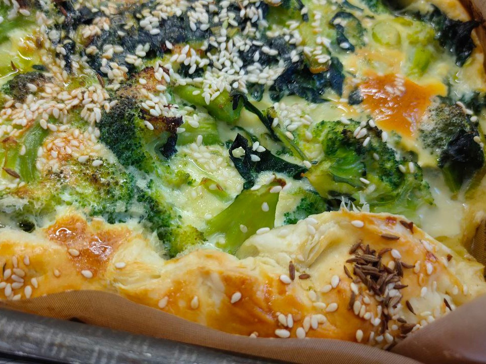 Broccoli and Spinach Pie